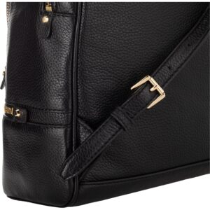 Michael Kors Rhea Zip Medium Leather Backpack, Black