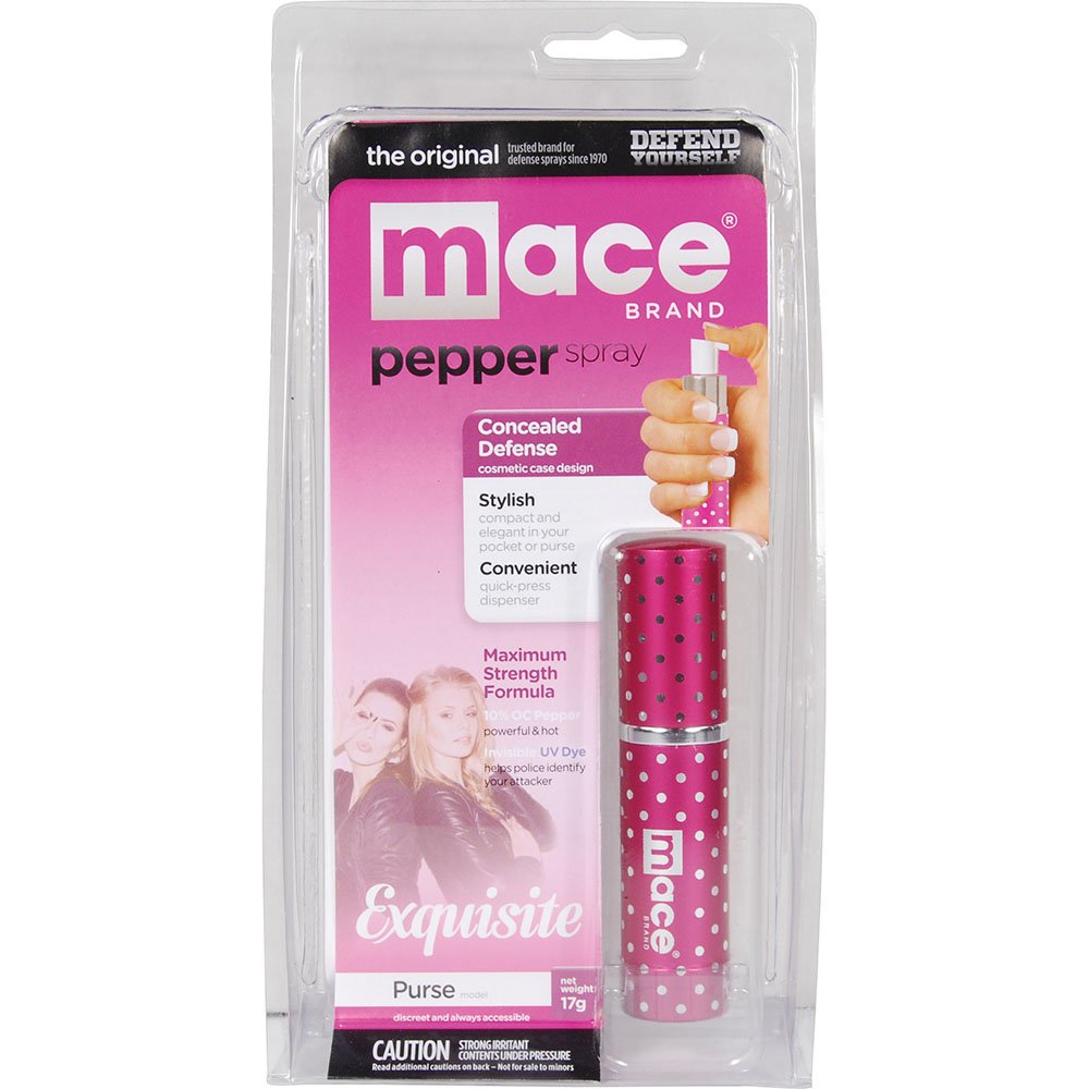 Mace Brand Self Defense Police Strength Pepper Spray Polka-Dots Purse Model