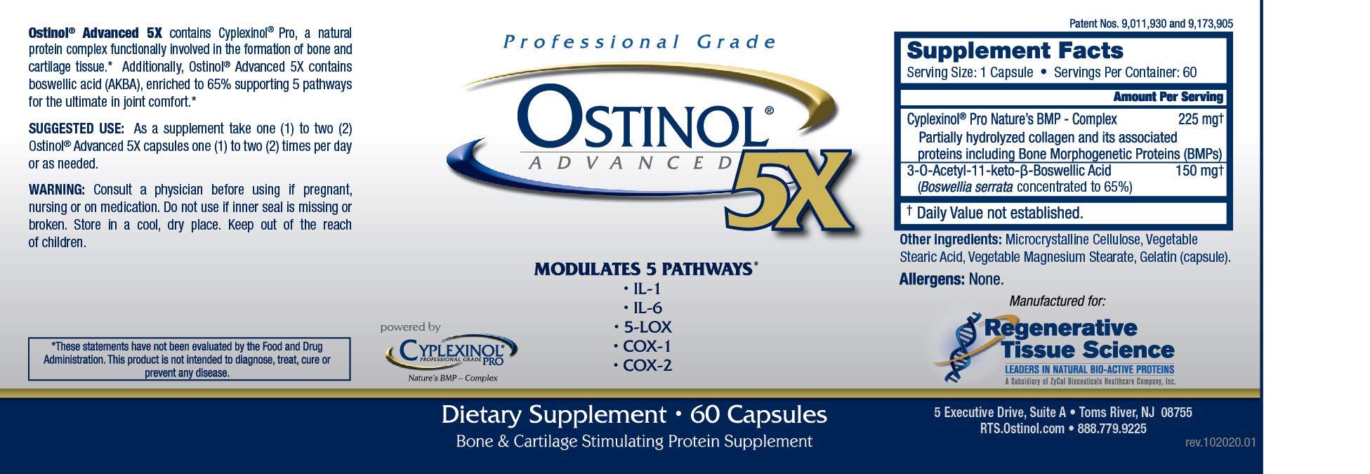 ZyCal Bioceuticals Ostinol Advanced 5X 60 caps