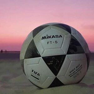 MIKASA Ball Pro 5 Ft-Foot-Volleyball, Black/White, 5–1301