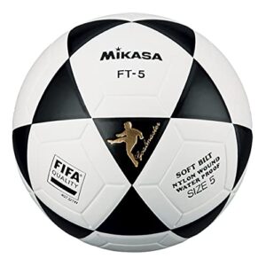 MIKASA Ball Pro 5 Ft-Foot-Volleyball, Black/White, 5–1301