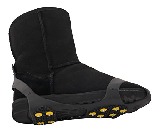 WAYPOR™ Ice Grips, Traction Cleats, Ice Cleat, Easy Slip On, Outdoor Durable, 10 Steel Studs, Stretchable, Prevent Slipping from Ice/Snow (Medium)