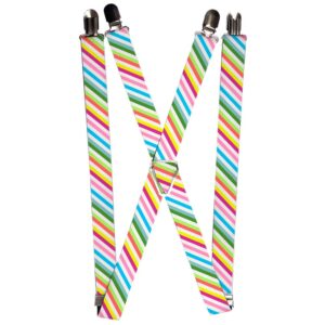 buckle-down womens buckle-down - stripes suspenders, multicolor, one size us