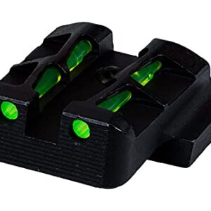 HIVIZ unisex adult HiViz MPLW11 Interchangeable LITEWAVE Rear Handgun Sight for Smith Wesson M P Full Size Compact E, Green, Red, and Black, One Size US