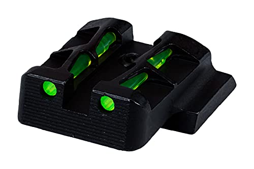 HIVIZ unisex adult HiViz MPLW11 Interchangeable LITEWAVE Rear Handgun Sight for Smith Wesson M P Full Size Compact E, Green, Red, and Black, One Size US