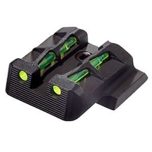 HIVIZ unisex adult HiViz MPLW11 Interchangeable LITEWAVE Rear Handgun Sight for Smith Wesson M P Full Size Compact E, Green, Red, and Black, One Size US