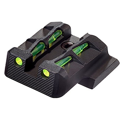 HIVIZ unisex adult HiViz MPLW11 Interchangeable LITEWAVE Rear Handgun Sight for Smith Wesson M P Full Size Compact E, Green, Red, and Black, One Size US