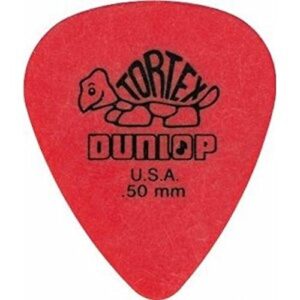 dunlop dunlop tortex .50mm standard picks, red, 12 pack