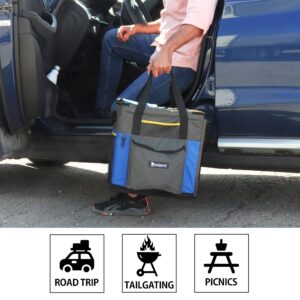 Michelin Electric Portable Cooler Plug in 12V Car Cooler/Warmer, 15 qt (14 L), Portable Car Fridge w/USB Charging Port,w/DC Power Cord, Shoulder Strap, Cord Storage, Travel Fishing Trucking Road Trip