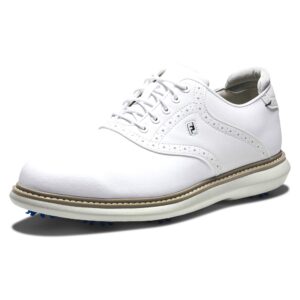 footjoy men's traditions golf shoe, white/white, 10.5