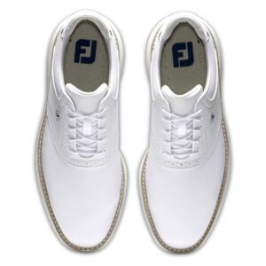 FootJoy Men's Traditions Golf Shoe, White/White, 10.5