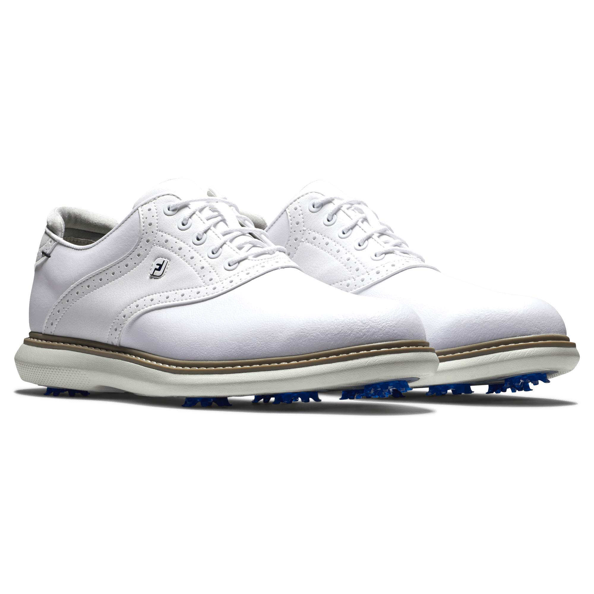 FootJoy Men's Traditions Golf Shoe, White/White, 10.5