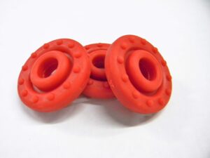 bowjax silencesaver stabilizer dampeners (3 pack), red, 5/8"