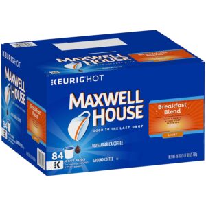 maxwell house breakfast blend coffee , single serve keurig k-cup (84 ct)