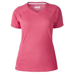 Berghaus Women's Tech Tee II Base Crew Short Sleeve, Pink, Small