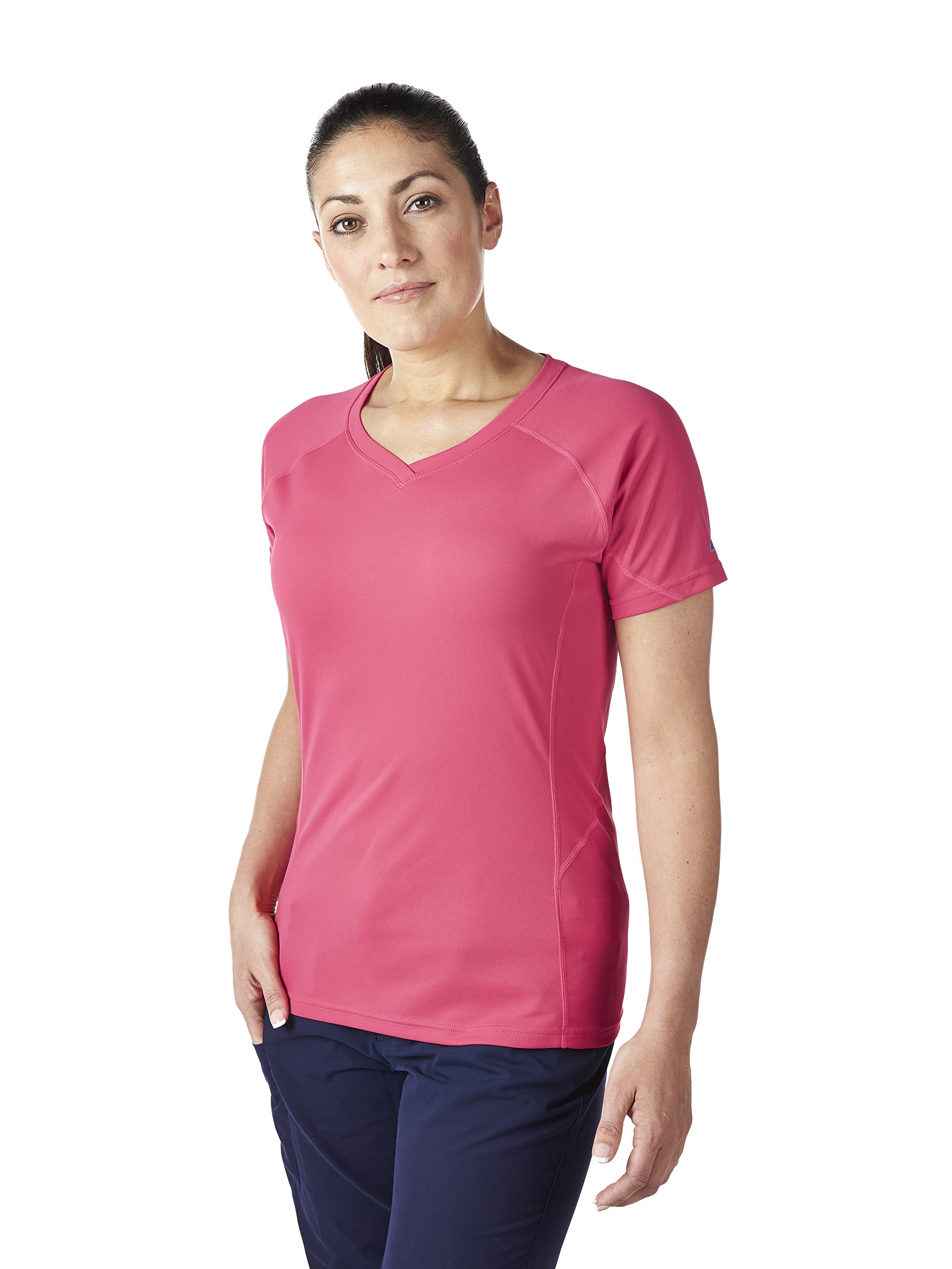 Berghaus Women's Tech Tee II Base Crew Short Sleeve, Pink, Small