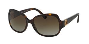 tory burch women's 0ty7059 sunglasses, dark tortoise