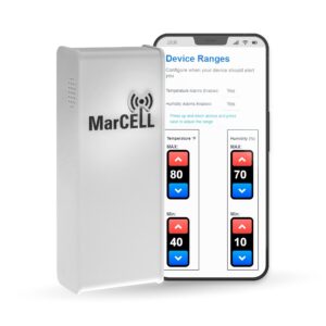 marcell cellular temperature, humidity & power monitor (verizon) - made in the usa - rvs, pet safety monitoring, second home monitoring, greenhouse monitoring,- 24/7 monitoring & instant alerts