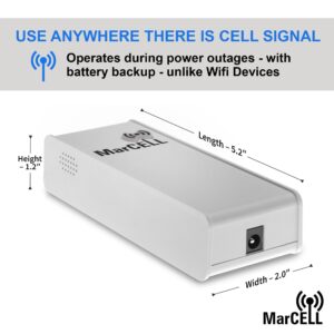 MarCELL Cellular Temperature, Humidity & Power Monitor (Verizon) - Made in The USA - RVs, Pet Safety Monitoring, Second Home Monitoring, Greenhouse Monitoring,- 24/7 Monitoring & Instant Alerts