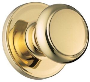 weiser knob dummy welcome home polished brass