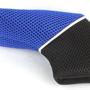 Craftsman Golf Blade Putter Head Cover Black Blue Mesh for Scotty Cameron Ping Callaway Odyssey Etc. (Black & Blue)