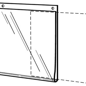 Set of 10, Wall Mount Sign Frame for 11 x 8.5 Posters, Clear Acrylic Holder with Front-Loading Design