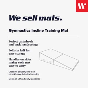 We Sell Mats Gymnastics Incline Mat, Folding and Non-Folding Cheese Wedge Skill Shape, Tumbling Mat for Gymnastics Training, Cheerleading and Obstacle Courses, Purple / Pink, 60" x 30" x 15" - Medium