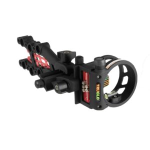 truglo carbon hybrid ultra lightweight micro-adjustable 5-pin hunting bow sight, black