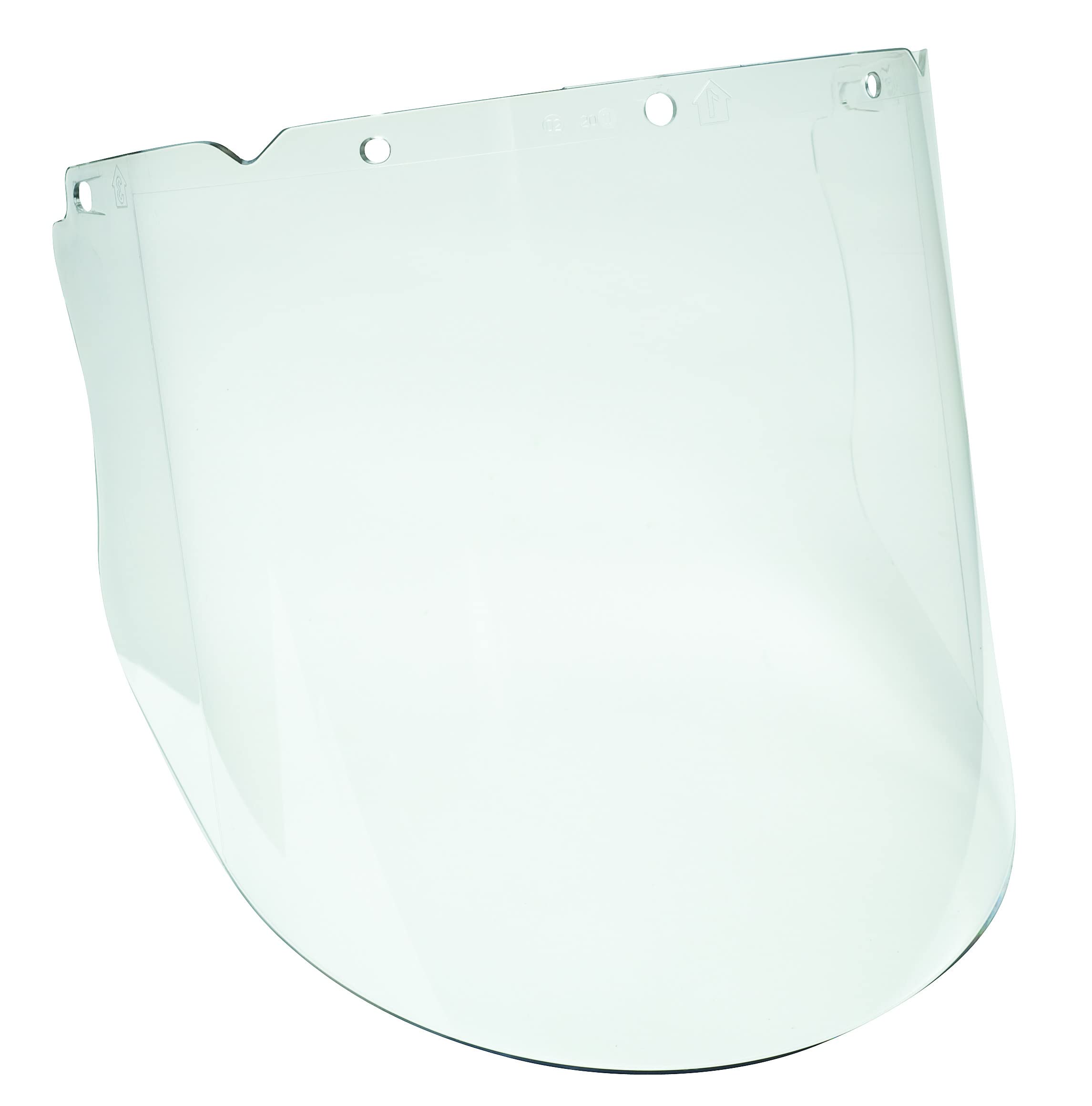 MSA 10115844 V-Gard Visor - Elevated Temperature, Polycarbonate (PC), Clear Tint with Antifog/Antiscratch Coating, Molded, 9.25" x 17" x 0.098", Heavy Duty, Replaceable Eye Protection for Hard Hat