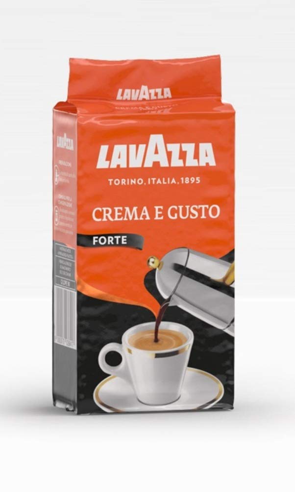 Lavazza: "Crema e gusto" Strong Taste Ground Coffee 8.8 Ounce (250gr) Packages (Pack of 4) [ Italian Import ]