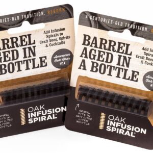 2 Pack - Barrel Aged in a Bottle Oak Infusion Spiral. Barrel Age Your Whiskey