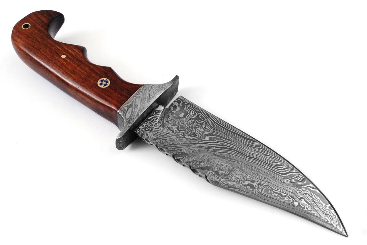 Custom Handmade Fixed Blade Damascus Knife for Hunting, Camping & Hiking Damascus Knife with Sheath for Outdoor Uses