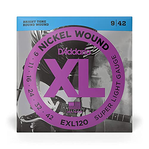 D'Addario Super Light Nickel Wound Electric Guitar Strings 9-42 2 Pack