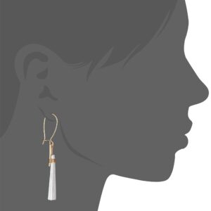 Robert Lee Morris Soho "Blue Dimension" Two-Tone Geometric Long Drop Earrings