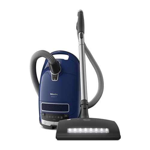 Miele Complete C3 Bagged Canister Vacuum Cleaner with Electrobrush Floorhead, Suitable for Carpets and Hard Floors, Marine Blue