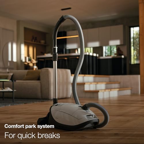 Miele Complete C3 Bagged Canister Vacuum Cleaner with Electrobrush Floorhead, Suitable for Carpets and Hard Floors, Marine Blue