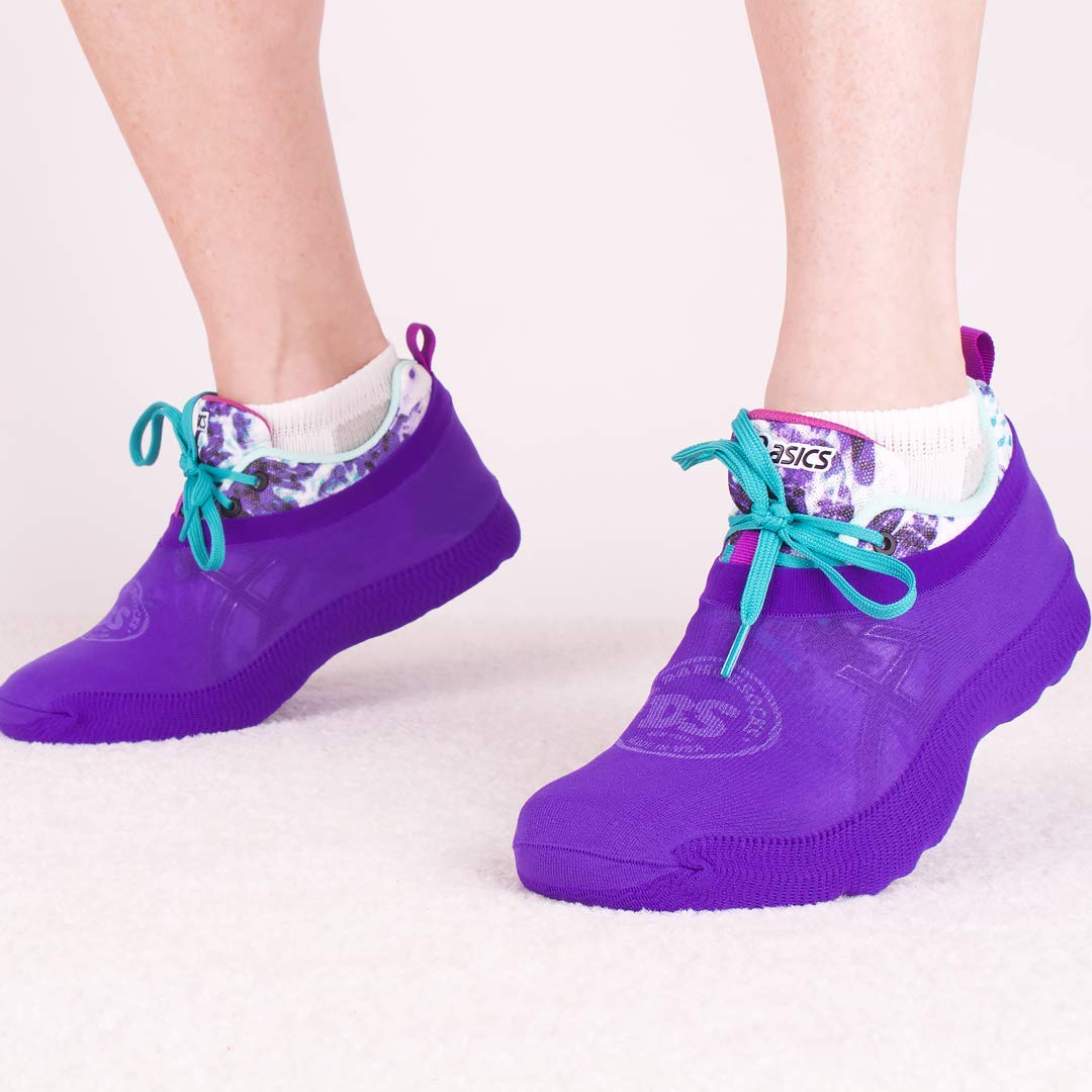 Made in USA | The Original Over Sneaker Dance Socks | Carpet (Purple, 1 Pairs/2 Socks)