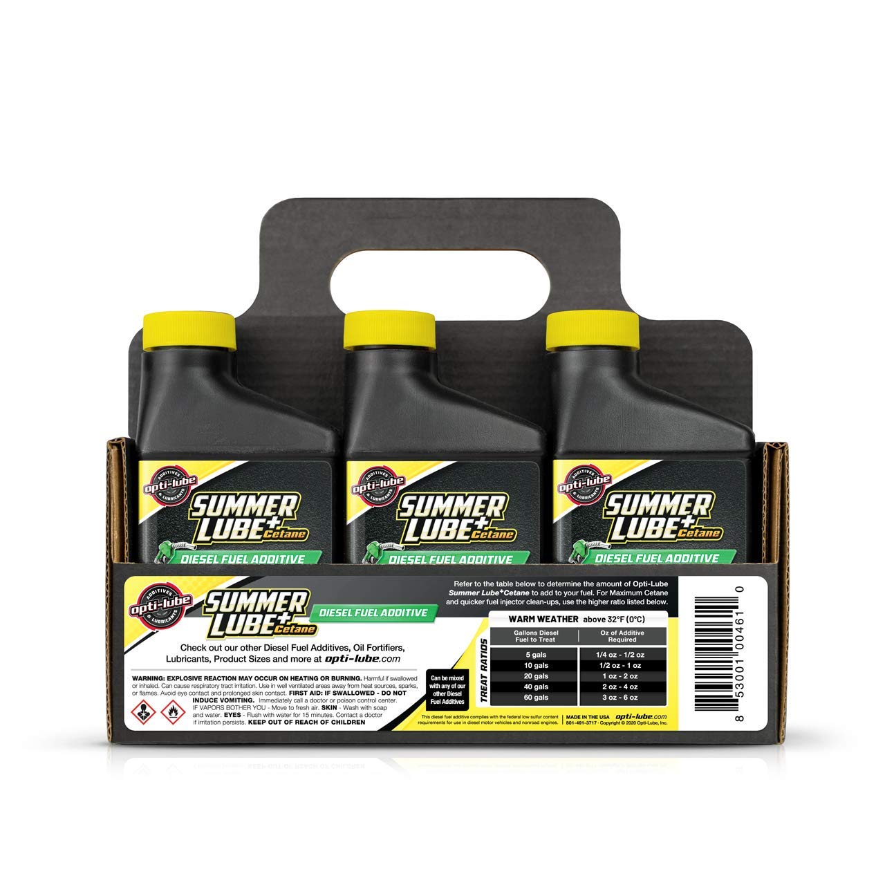 Opti-Lube Summer+ Cetane Formula Diesel Fuel Additive: 8oz Bottles (6 Pack with Opti-Box)