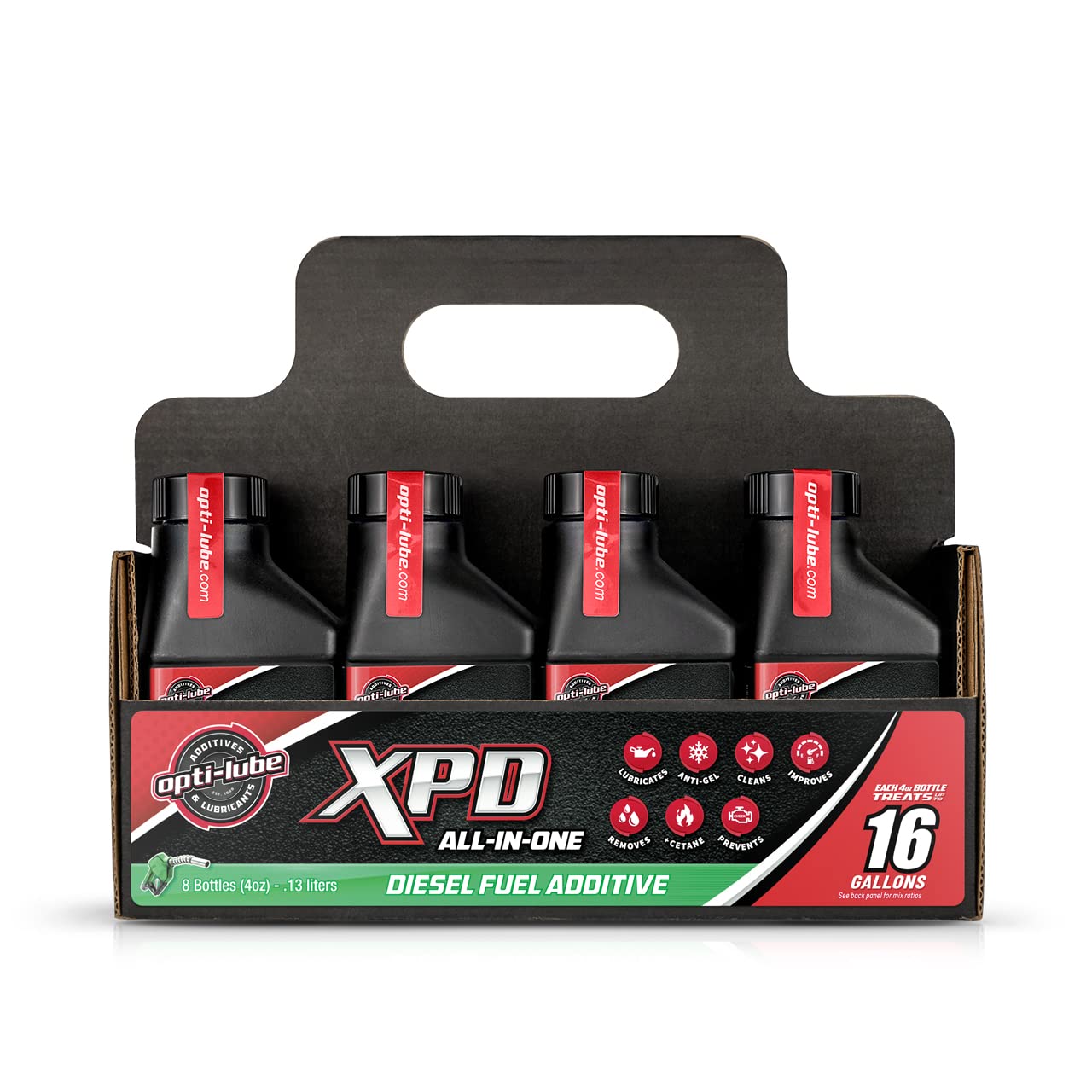 Opti-Lube XPD All-in-ONE Diesel Fuel ADDITIVE: 4oz Bottles (8 Pack with Opti-Box)