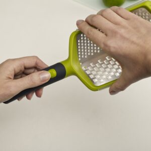 Joseph Joseph Twist Grater 2-in-1 Grater with Adjustable Handle, Extra Course and Fine,Green