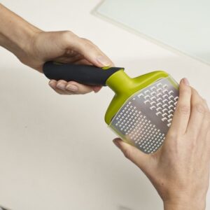 Joseph Joseph Twist Grater 2-in-1 Grater with Adjustable Handle, Extra Course and Fine,Green