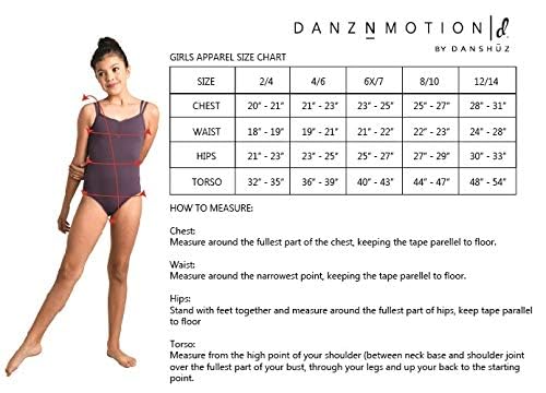 Danz N Motion Girl’s Lace Back Black Leotard 2403c (Size: 12-14)