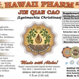 HawaiiPharm Jin Qian Cao Liquid Extract, Jin Qian Cao (Lysimachia Christinae) Dried Herb Powder Tincture Supplement 4 oz