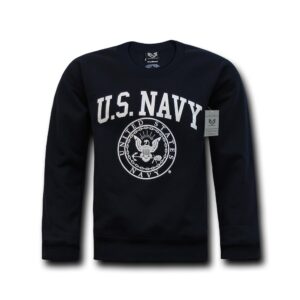 rapiddominance navy crewneck sweatshirt, navy, large