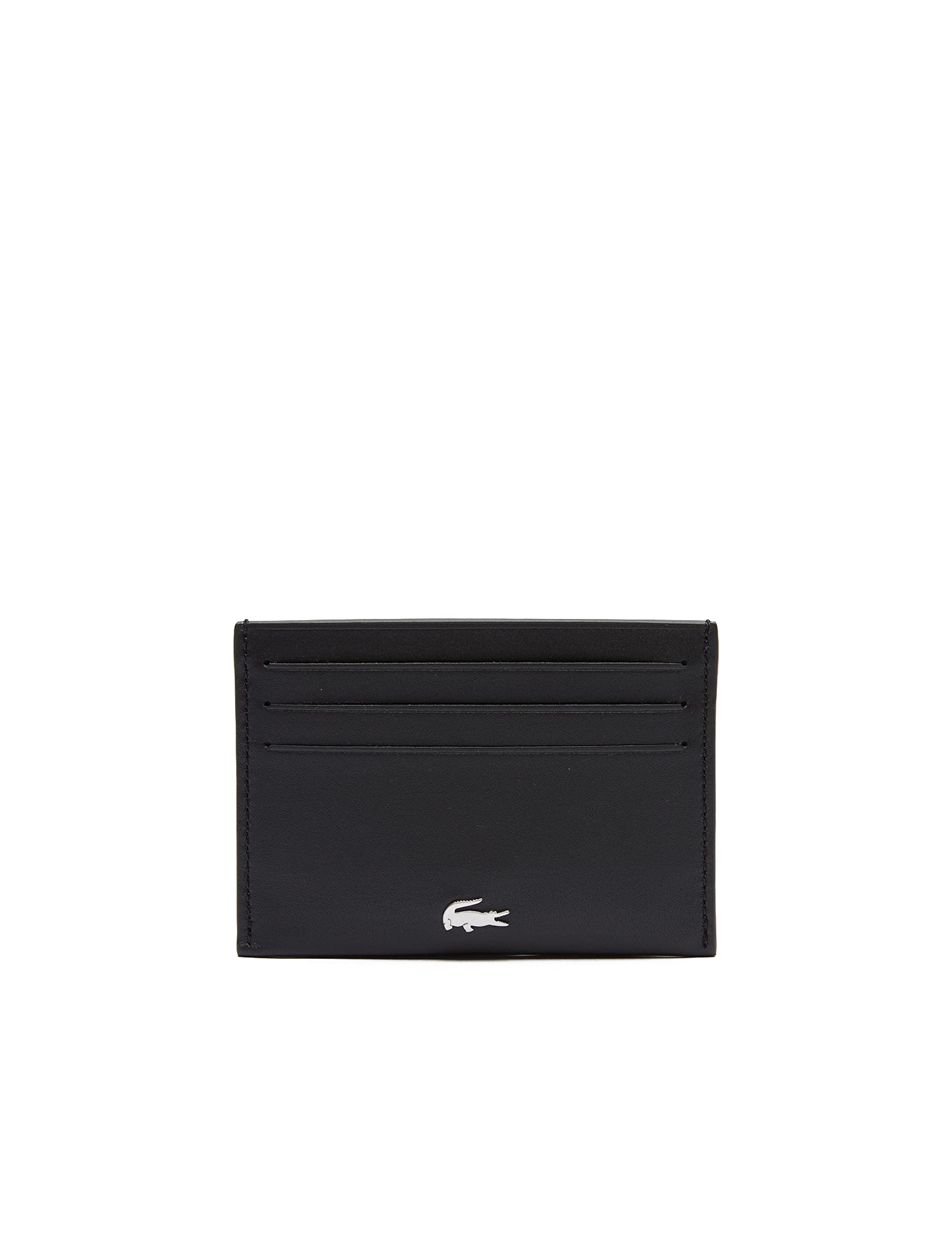 Lacoste NH1346FG Mens Leather Fitzgerald Credit Card Holder Wallet,Compact, Black, One Size