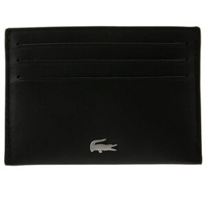 Lacoste NH1346FG Mens Leather Fitzgerald Credit Card Holder Wallet,Compact, Black, One Size