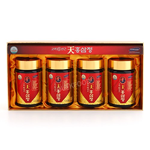 Korean 6years Root Red Ginseng Gold Extract, 240g(8.5oz) X 4ea, Saponin, Panax