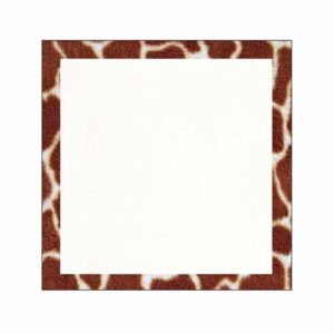 Giraffe Print Border Sticky Notes - Set of 3 - Wildlife Animal Theme Design - Stationery Gift - Paper Memo Pad - Office and School Supplies