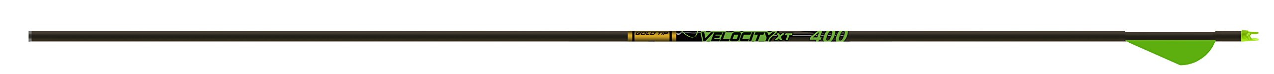 Gold Tip Velocity XT Arrows with Raptor Vane (Pack of 6), Black, 300