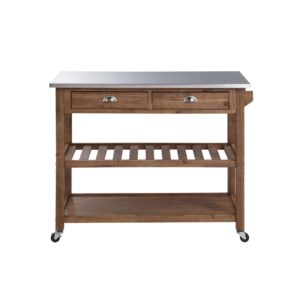 Boraam Sonoma Kitchen Cart, Barnwood Wire-Brush